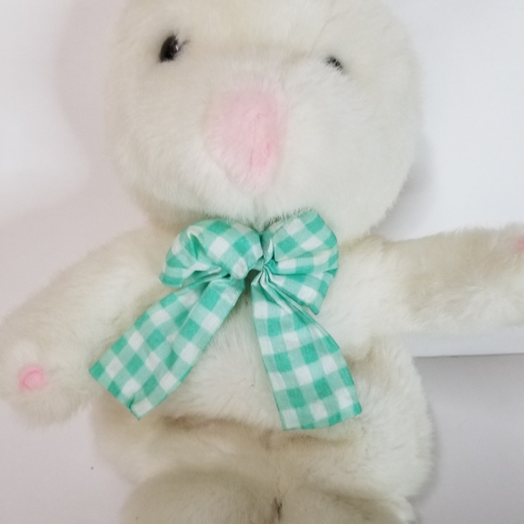 International‎ Silver White Bunny Rabbit Hand Puppet Stuffed Animal Vintage 1996 - Picture 11 of 13